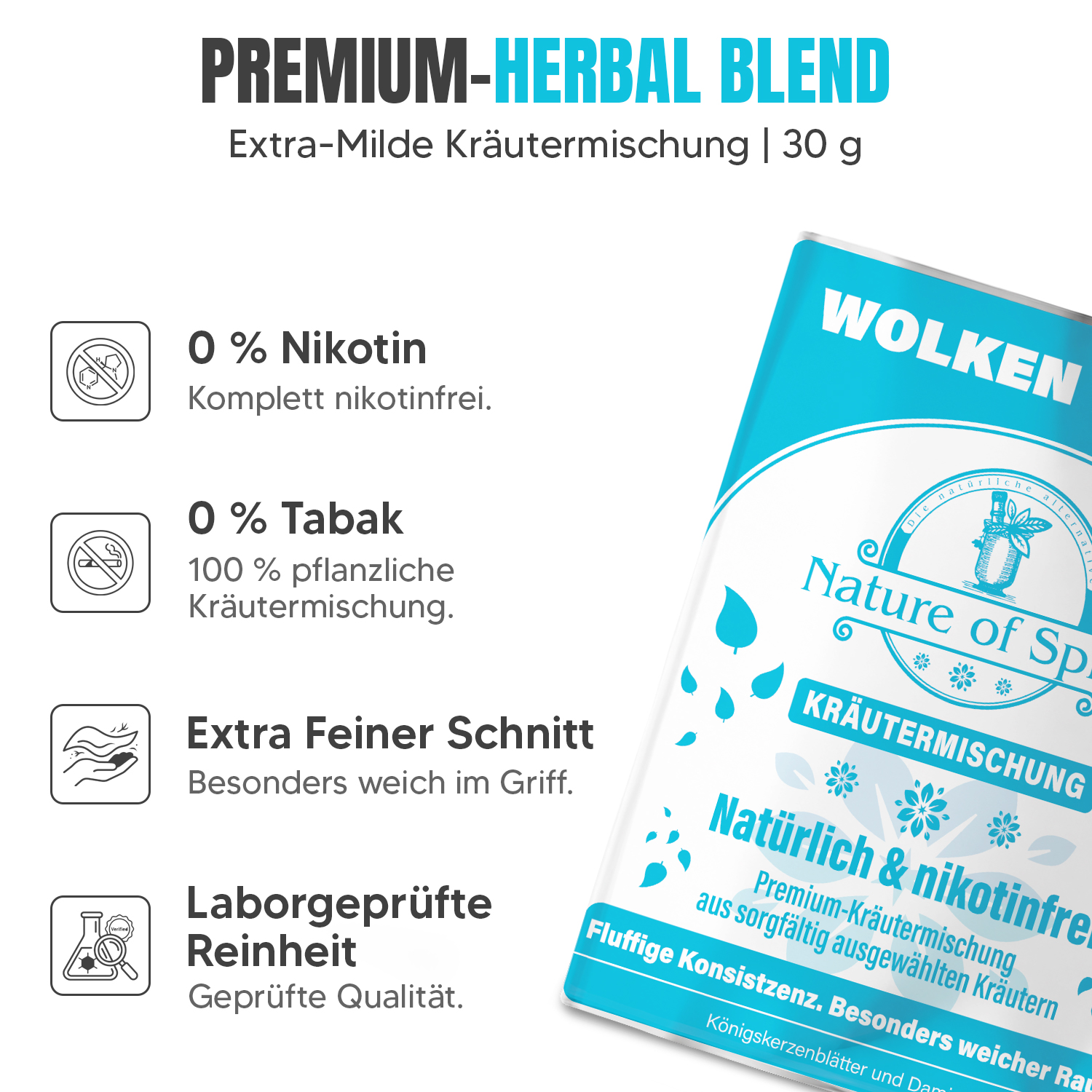 WOLKEN WEICH – Milde Kräutermischung für Joints | 30 g – Bild 3