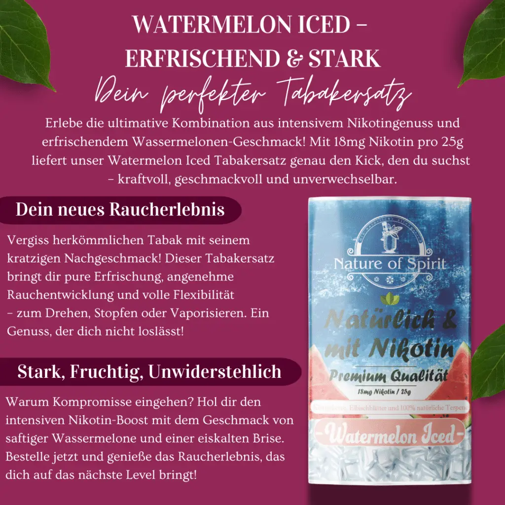Nature of Spirit - Watermelon Iced - Dein perfekter Tabakersatz