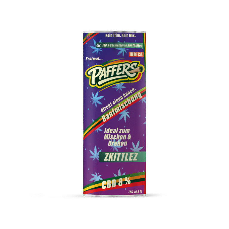 Zkittlez 8 % CBD-Hanfmischung von Paffers, 25 g Beutel