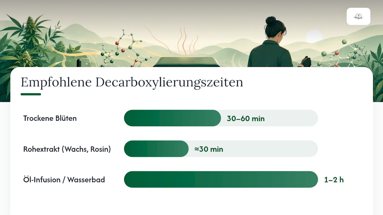 Empfohlene Temperaturen und Zeiten für die Decarboxylierung: Worauf sollte man achten?