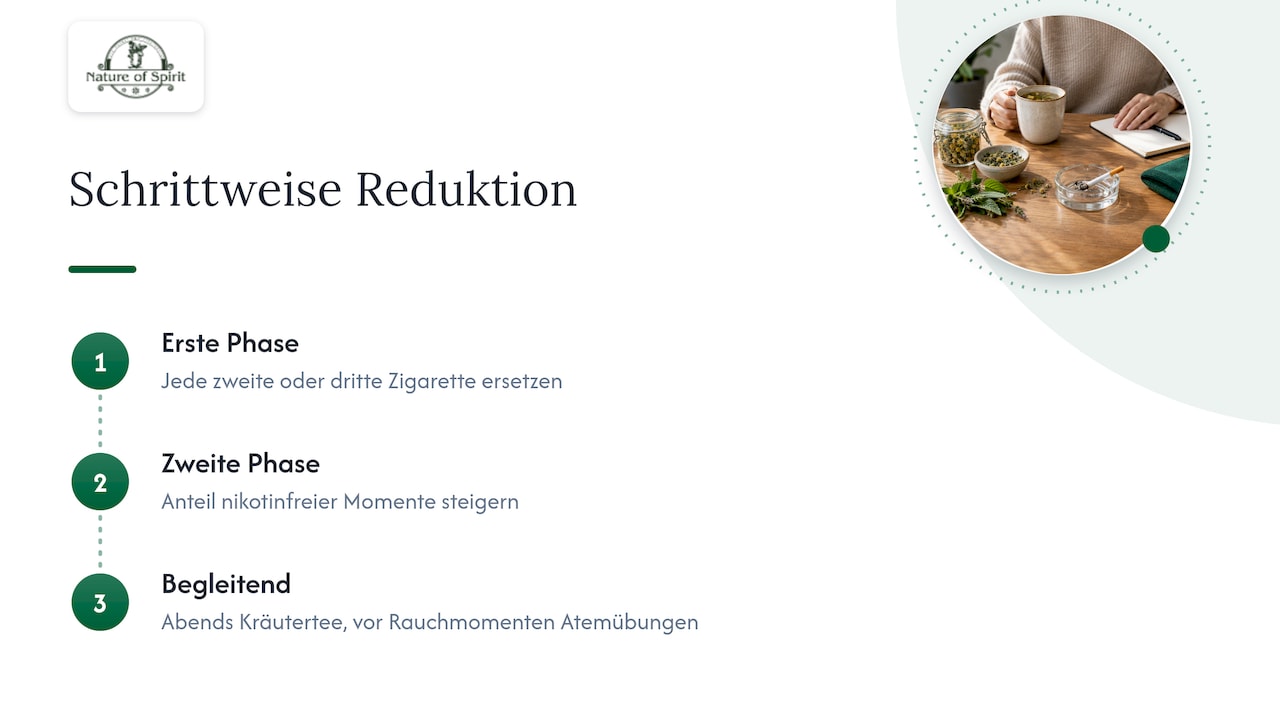 Stufenweise Nikotinreduktion mit Kräuterbegleitung