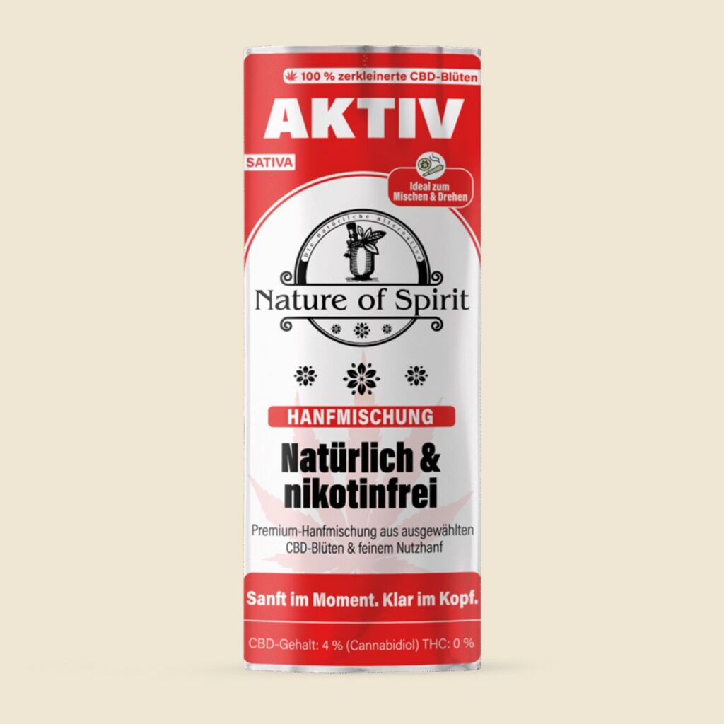 Aktiv 4 % CBD-Hanfmischung als Tabakersatz für Joints, 25 g Beutel