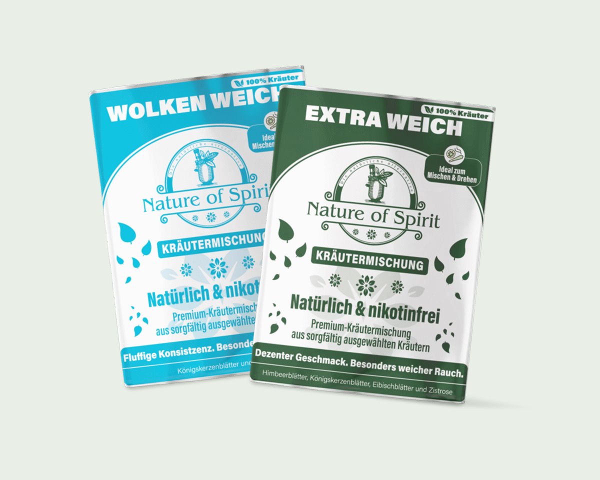Kräutermischungen als Tabakersatz: Wolken Weich und Extra Weich, je 30 g