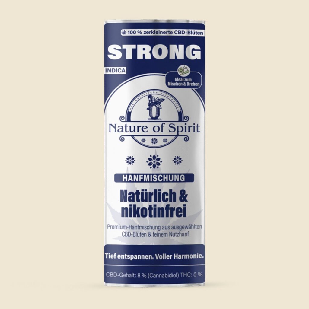 Strong 8 % CBD-Hanfmischung als Tabakersatz für Joints, 25 g Beutel