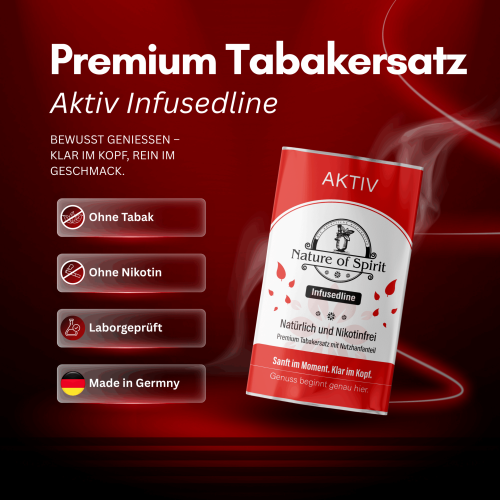 Nature of Spirit Aktiv Infusedline Tabakersatz mit 4% CBD - Premium CBD Tabakersatz