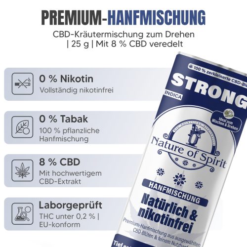 Nature of Spirit - STRONG - Hanfmischung - Tabakersatz für Joints