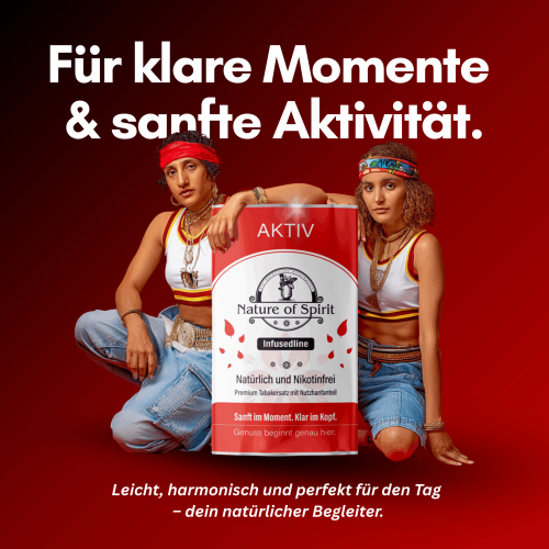 Nature of Spirit Aktiv Infusedline Tabakersatz mit 4% CBD - Premium CBD Tabakersatz