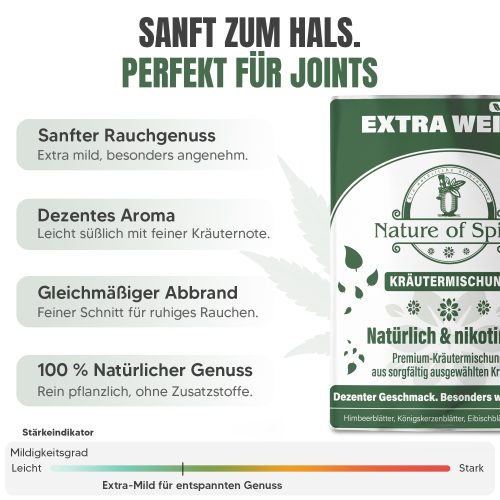 Nature of Spirit - Extra weich - Kräutermischung - Tabakersatz für Joints