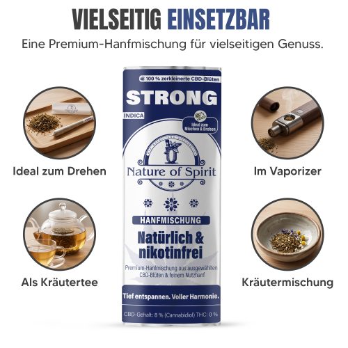 Nature of Spirit - STRONG - Hanfmischung - Tabakersatz für Joints