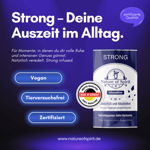Nature of Spirit Strong 8% CBD Infusedline CBD Tabakersatz - Auszeit im Alltag